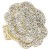 Gold-Plated-With-Clear-Crystal-Rose-Pave-Stretch-Rings-Gold Clear