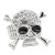 Rhodium-Plated-With-Clear-Crystal-Skull-Stretch-Rings-Rhodium Clear