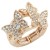 Gold-Plated-With-Clear-Crystal-Butterfly-Stretch-Rings-Gold Clear