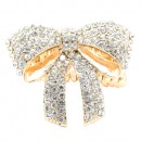 Gold Plated With Clear Stone Stretch Ring Gold Plated With Clear Stone Stretch Ring