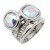 Rhodium-Plated-With-Clear-&-Clear--Combination-Crystal-Stretch-Rings-Rhodium
