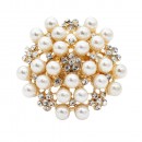 Gold Plated Pearl Stretch Rings