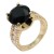 Gold-Plated-With-Black-CZ-Engagement-Rings-Gold