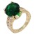 Gold-Plated-With-Green-CZ-Engagement-Rings-Gold