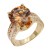 Gold-Plated-With-Topaz--CZ-Engagement-Rings.-Size-9-Gold