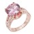 Rose-Gold-Plated-With--Pink-CZ-Engagement-Rings-Rose Gold