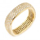 Gold Plated Statement and Everyday Ring with CZ