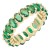 Gold-Plated-Green-CZ-Eternity-Rings.-Size-9-Gold Green