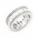 Gold Plated Eternity Rings with CZ