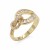 Gold-Plated-Knot-Ring-with-Pave-Cubic-Zirconia-Gold Clear