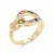Gold-Plated-Multi-Color-CZ-Ring-Gold Multi-Color