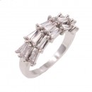 Rhodium Plated CZ Sized Ring