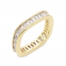 Gold Plated Multi Color CZ Ring