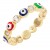 Gold-Plated-Evil-Eye-Rings-Gold Multi-Color