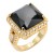 Gold-Plated-With-Jet-Color-CZ-Sized-Rings,-Size-9-Gold Black