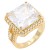 Gold-Plated-With-Clear-CZ-Sized-Rings,-Size-9-Gold Clear