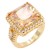 Gold-Plated-With-Topaz-Color-CZ-Sized-Rings,-Size-9-Gold Topaz