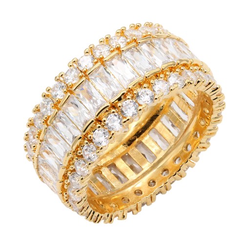 Gold Plated With CZ Statement rings. Size 9