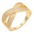 Gold-Plated-With-CZ-Statement-rings.-Size-9-Gold