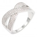 Rhodium Plated With CZ Statement rings. Size 9