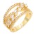 Gold-Plated-With-Clear-CZ-Sized-Rings,-Size-#-9-Gold