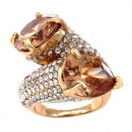 Gold Plated Champagne CZ RJ4105-TP Gold-Plated-Champagne-CZ-RJ4105-TP