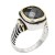 2-Tones-Plated-With-Black--Cubic-Zirconia-Classic-Rings,-Size-6-Black