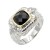 Two-Tone-Plated-Black-CZ-Rings.-Size-9-Black