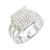 Two-Tone-Plated-Clear-CZ-Rings.-Size-9-2 Tones