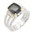 Two-Tone-Plated-Black-CZ-Rings.-Size-9-Black