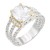 Two-Tone-Plated-Clear-CZ-Rings.-Size-9-Clear