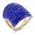 Gold-Plated-11-Rows-Royle-Blue-Crystal-Cocktail-Party-Ring-Gold Blue