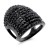 Jet-Black-Tone-with-11-Rows-of-Cubic-Ziconia-Statment-Cocktail-Ring-Jet Black