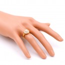 Gold Plated with Cubic Zirconia Wedding Engagement Sized Rings