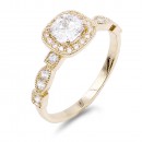Gold Plated with Cubic Zirconia Wedding Engagement Sized Rings