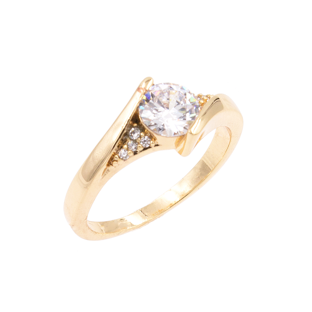  Rose  Gold  Plated Cubic  Zirconia  Wedding  Sized Rings 