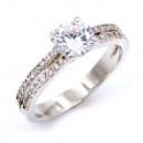 Gold Plated with CZ Cubic Zirconia Wedding Engagement Rings