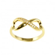 Gold Plated with Cubic Zirconia Infinity Sized Rings
