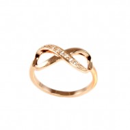 Rose Gold Plated with Cubic Zirconia Infinity Sized Rings