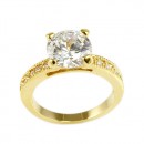 Gold Plated with Cubic Zirconia Wedding Sized Rings