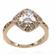 Gold Plated CZ Cubic Zirconia Wedding Engagement Sized Rings