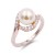 Rose-Gold-Plated-Micro-Crystal-Paved-Pearl-Statement-Ring-Rose Gold