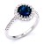 Rhodium-Plated-With-Sapphire-Blue-Cubic-Zirconia-Wedding-Rings-Blue