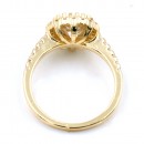 Gold Plated with Clear Cubic Zirconia Wedding Rings