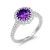 Rhodium-Plated-With-Purple-CZ-Engagement-Rings-Rhodium Purple