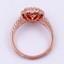 Rose Gold Plated with Clear Cubic Zirconia Wedding Rings