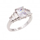 Rhodium Plated With Clear Cubic Zirconia Wedding Engagement Rings Rhodium Plated With Clear Cubic Zirconia Wedding Engagement Rings