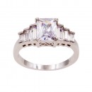Rhodium Plated With Clear Cubic Zirconia Wedding Engagement Rings Rhodium Plated With Clear Cubic Zirconia Wedding Engagement Rings