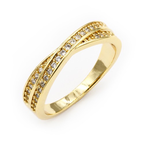 Gold Plated Wedding Rings with CZ