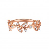 Rose Gold Plated With CZ Cubic Zirconia Wedding Sized Rings